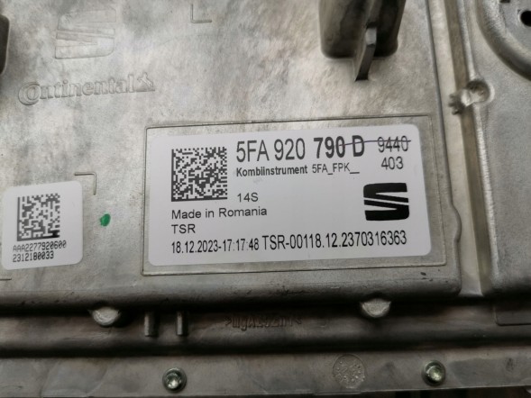 Volkswagen OE 5FA920790D, DWP539056OE Лічильник (приладова панель) Cupra Leon Sportstourer 5FA920790D Новий оригінал