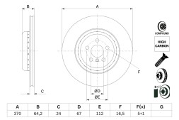 0986479G99 BOSCH Гальмівний диск