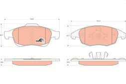 GDB1690 TRW Комплект гальмівних колодок дискові