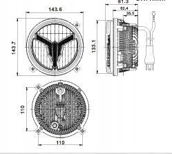 TT Technology TT.16619 КРУГЛА ФАРА 3 LED 58W 9-32V