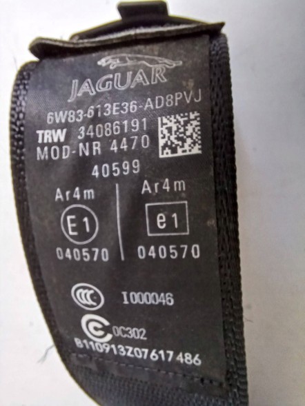 Jaguar OE 6W83613E36-JAG JAGUAR XK X150 РЕМІНЬ БЕЗПЕКИ ЗАДНІЙ ЛІВИЙ ПРАВИЙ 6W83613E36