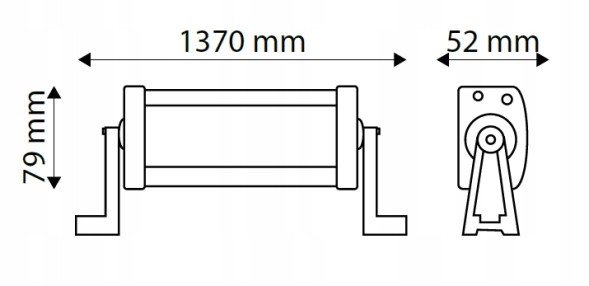TT Technology TT.28300SL Практична світлодіодна рампа SLIM 300W, 1370mm, 20000Lm, 10-30V, ECE R10