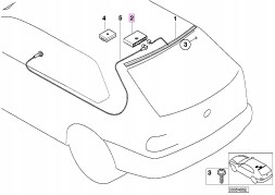 BMW OE 65248377814 BMW E46 Підсилювач антени заднього скла ОРИГ