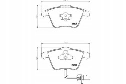 Textar PRO/2395001 TEX Гальмівні колодки vw фронт а4 a6 04- textar + помічник зіткнення #34
