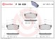 P56029 BREMBO Комплект гальмівних колодок з 4 шт дисків
