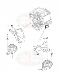 Jaguar OE Кріплення двигуна Jaguar F-Type X152 XF X250 XJ X351 XK X150 C2D2745