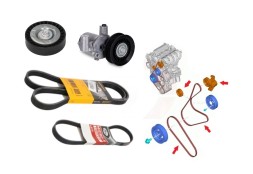3K RL890S Ford Escape 2,0 16V 2013-2019 2x Полікліновий ремінь + Натягувач ременя