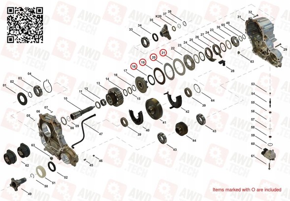 BMW OE AWD.TECH.4164669124 Комплект фрикційних дисків (BMW ATC350 ATC450/Porsche PL72 ATC)