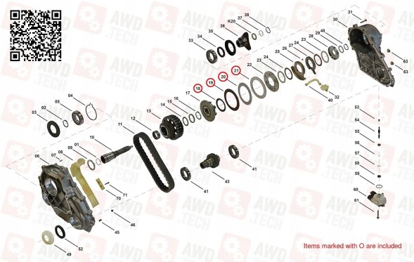 BMW OE AWD.TECH.4164669124 Комплект фрикційних дисків (BMW ATC350 ATC450/Porsche PL72 ATC)