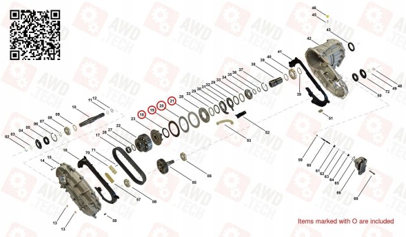 BMW OE AWD.TECH.4164669124 Комплект фрикційних дисків (BMW ATC350 ATC450/Porsche PL72 ATC)