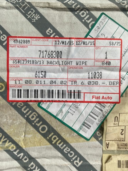 Fiat OE 71768300 Двигун склоочисника fiat sedici 2.0 71768300