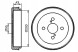 BOS0 986 477 138/RS5 BOSCH ГАЛЬМІВНІ БАРАБАНИ ЗАДНІ TOYOTA YARIS, YARIS VERS
