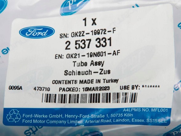 Ford OE GK21-19N601-AF Транзитний шланг кондиціонеру повітря 16- 19-