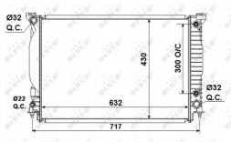 NRF 53190 Радіатор охолодження рідини nrf 53190