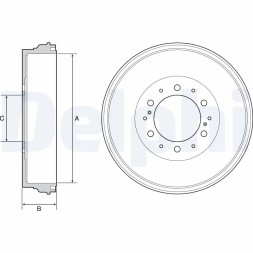 V-maxzone Part VIC-375290 Гальмівний барабан для TOYOTA FORTUNER, HILUX VII, HILUX VIII 2.4D-4.0 06.04-