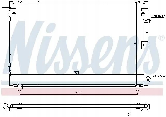 Nissens 940433 Конденсатор радіатора кондиціонування повітря 940433 nissens