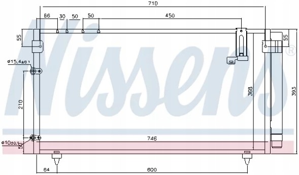 Nissens 94795 Кондиціонер toyota avensis verso 2.0 2.0d 2001-2009