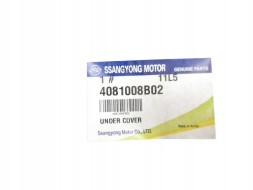 SsangYong OE Захист двигуна (оригінал, твердий пластик) Rexton II, Rexton W 4081008B02