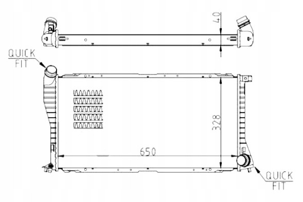 Abakus 004-017-0033-B Радіатор охолодження bmw 5 e39 7 e38 17112247345