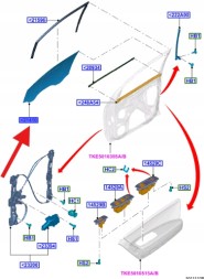 Ford OE JB3B-2121411-BC, JB3Z2121411D СКЛО ДВЕРІ ЛІВЕ ПЕРЕДНЄ FORD RANGER MK5 2019- OEM 2362104 _ JB3B-2121411-BC