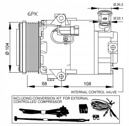 NRF 32428 Компресор кондиціонера opel astra h 04- nrf