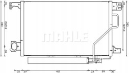 Mahle AC 662 000S Конденсатор радіатора кондиціонування повітря ac 662 000s mahle