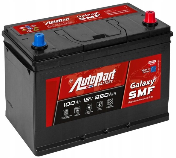 Автозапчастини 600-090 Акумуляторна батарея 12v 100ah 850a p+ азія autopart galaxy smf 600-090