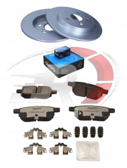 Quaro RL7105 Toyota prius 2008-2016 диски + гальмівні колодки задні cer + бляшки