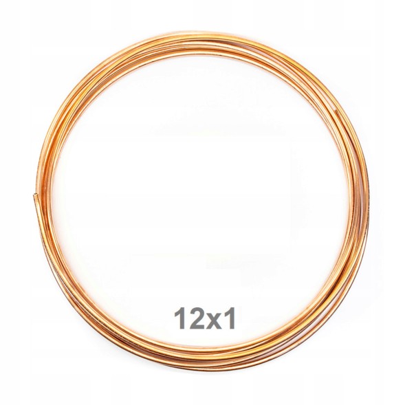 PiterParts RUMI10-12/1_P Rurka miedziana 12x1 przewody paliwowe - 10 metrów Трубка паливна мідна м'яка 12 мм 10 м паливопровід