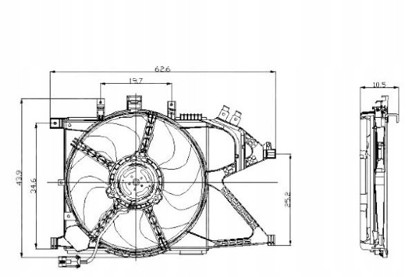 NRF PRO/47012 NRF Вентилятор радіатора opel nrf + помічник зіткнення #34