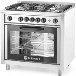 Китай WEW-SC-HP-1000919 Газова плита Hendi 5 пальників з конвекційною духовкою для ресторанів