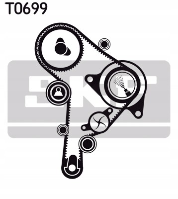 SKF VKMA 01251 Комплект ременя грм audi seat skoda vw 1,9 tdi sdi vkma 01251