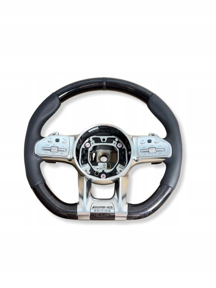 Mercedes-Benz OE MERCEDES W217 W222 LIFT NOWA KIEROWNICA AMG PERFORMANCE A0004605209, PRZYCISKI A0999059809, L6L - NAPPA/ DREWNO, 729 PAPPEL HOLZ, KOD KOLORU 9E38 MERCEDES W217 W222 LIFT КЕРМО AMG PERFORMANCE A0004605209