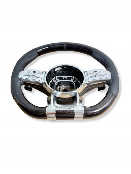 Mercedes-Benz OE MERCEDES W217 W222 LIFT NOWA KIEROWNICA AMG PERFORMANCE A0004605209, PRZYCISKI A0999059809, L6L - NAPPA/ DREWNO, 729 PAPPEL HOLZ, KOD KOLORU 9E38 MERCEDES W217 W222 LIFT КЕРМО AMG PERFORMANCE A0004605209