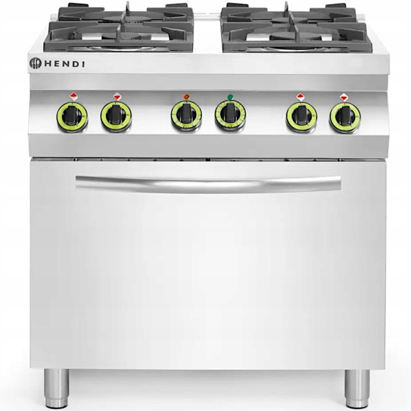 Китай WEW-SC-HP-1000921 Газова плита Hendi 4 конфорки, електрична конвекційна духовка GN1/1