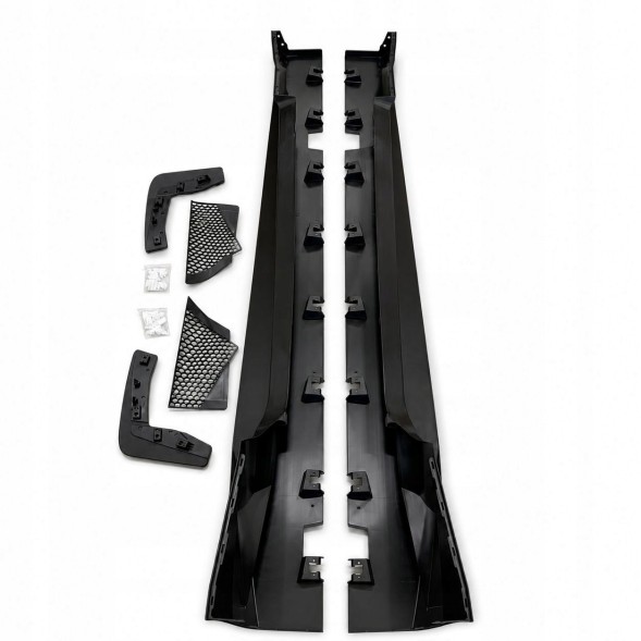 Mp Concepts JGD-MU24-SSLB Порогові планки Mp Concepts Пороги + Запонки - Комплект FORD MUSTANG 2024-2025
