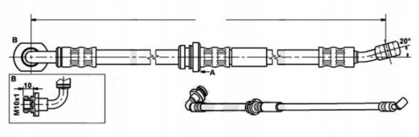 Sam 1052 ГАЛЬМІВНІ ДРОТИ ГНУЧКІ ГУМОВІ SUZUKI JIMNY ЛІФТ +4" KPL 4Х4