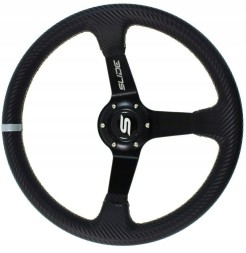 Slide SLIDE+NABA-E46 СПОРТИВНЕ КЕРМО ET-35 ЧОРНЕ, ДИЗАЙН CARBON SLIDE + ПЕРЕХІДНИК (СТУПИЦЯ) ДЛЯ BMW E46