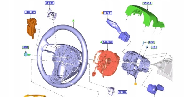 Ford OE РУЛЬМО S-MAX/GALAXY CDR 2015- 2251178