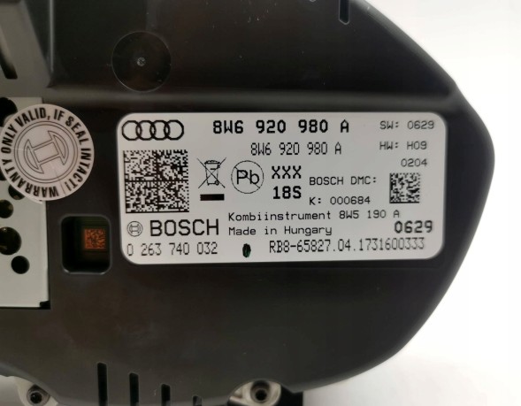 Audi OE 8W6920980A, DWP521022OE ORG ЛІЧИЛЬНИК ГОДИННИКИ AUDI A5 8W F5 8W6920980A