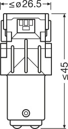 7528DWP 2BL OSRAM Лампа світлодіодна Osram LED 2W 12V 6000K к т 2 шт