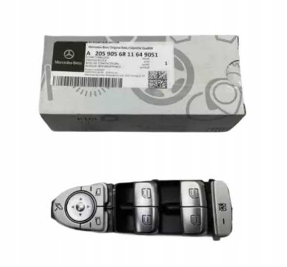 Mercedes-Benz OE A2059056811649051 ПЕРЕМИКАЧ КОМБІНОВАНИХ СТЕКОЛ І ДЗЕРКАЛ ЧОРНИЙ MERCEDES A2059056811