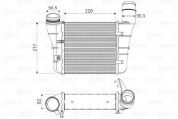Valeo 818669 Охолоджувач повітря інтеркулер 818669 valeo audi