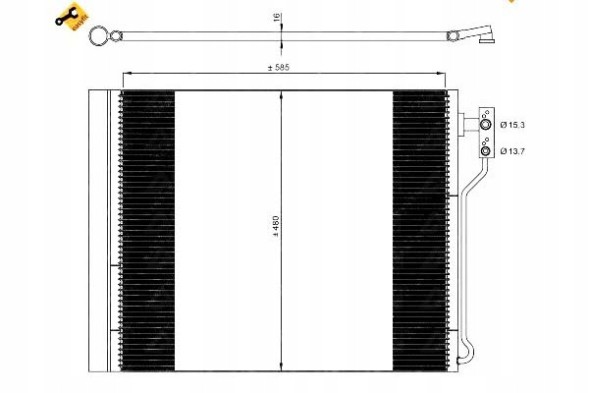 NRF NRF35971/RS1 Конденсатор, охолоджувач, кондиціонер повітря nrf 7618770 bw543
