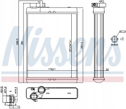 Nissens 70231 Теплообмінник, обігрів салону nissens 70231