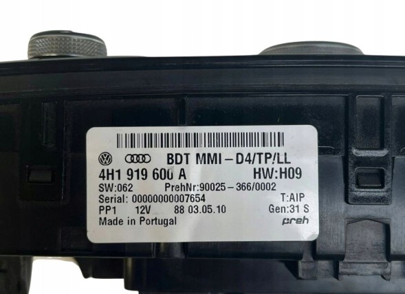 Audi OE 4H1919600A 4H1 919 600 A glp Панель керування MMI Audi A8 4H1919600A, подряпини