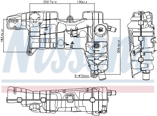 AD BRAKE VIC-365802 Розширювальний бачок охолоджувальної рідини NIS для DAF LF LSM280AHV-PX-7239