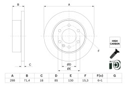 0986479H06 BOSCH ГАЛЬМІВНИЙ ДИСК