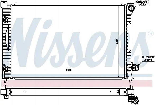 Nissens 60424 Охолоджувач води 60424 nissens audi a6 с5