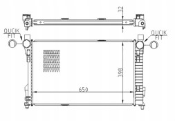 Hart 611 556 Радіатор охолодження двигуна mercedes c t-model s203 w203 2.7d 2000-2007